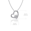 University of North Carolina Heart Necklace - Silver