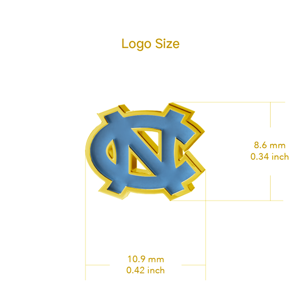 University of North Carolina Stud Earrings - Gold Enamel