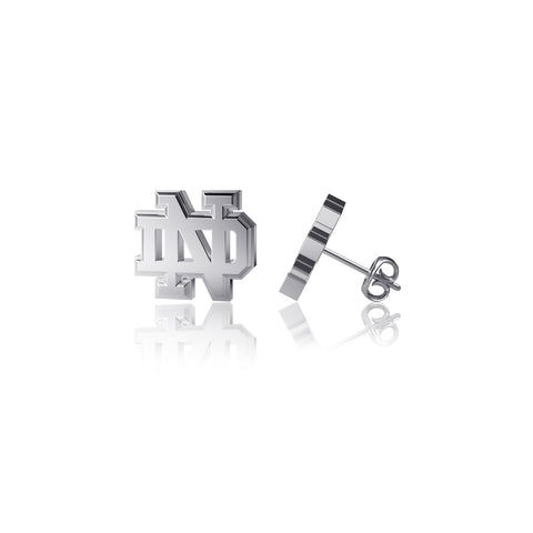 University of Notre Dame Post Earrings - Silver