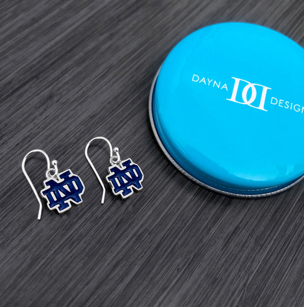 University of Notre Dame Dangle Earrings - Enamel