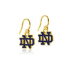 University of Notre Dame Gold Dangle Earrings
