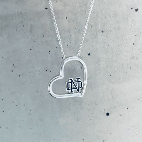University of Notre Dame Heart Necklace - Enamel