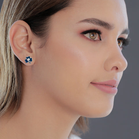 University of Notre Dame Shamrock Stud Earrings - Enamel