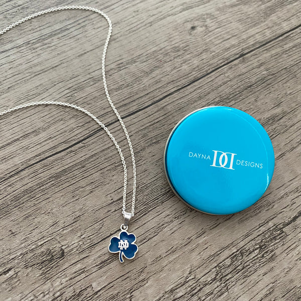 University of Notre Dame Shamrock Pendant Necklace - Enamel