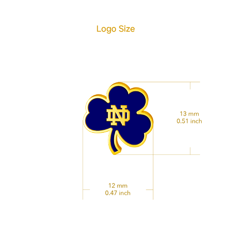 University of Notre Dame Shamrock Pendant Necklace - Gold Enamel