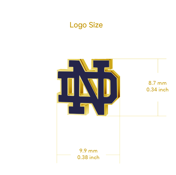University of Notre Dame Stud Earrings - Gold Enamel