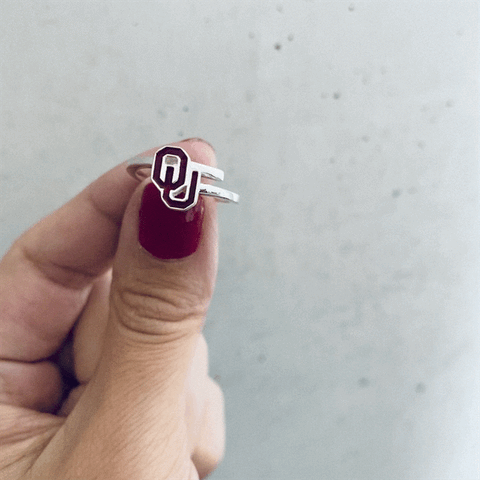 University of Oklahoma Bypass Ring - Enamel