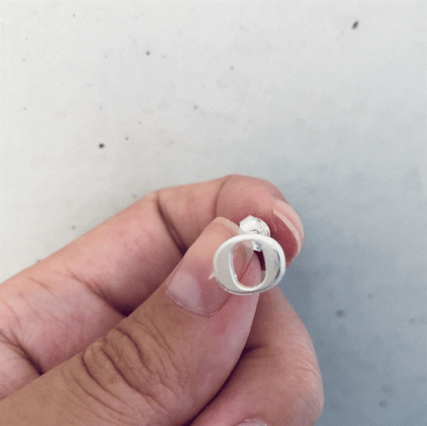 University of Oregon Stud Earrings - Silver