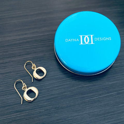 University of Oregon Dangle Earrings - Gold