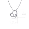University of Oregon Heart Necklace - Silver
