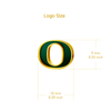 University of Oregon Stud Earrings - Gold Enamel