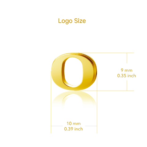 University of Oregon Stud Earrings - Gold