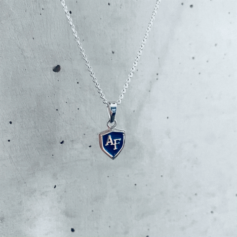 US Air Force Shield Pendant Necklace - Enamel