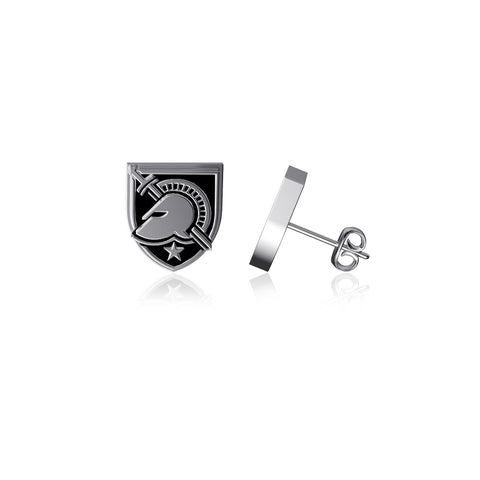 US Military Academy Black Knights Post Earrings - Enamel