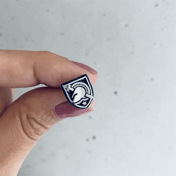 US Military Academy Black Knights Stud Earrings - Enamel