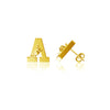 US Military Academy Black Knights Stud Earrings - Gold
