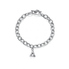 US Military Academy Black Knights Link Bracelet - Silver