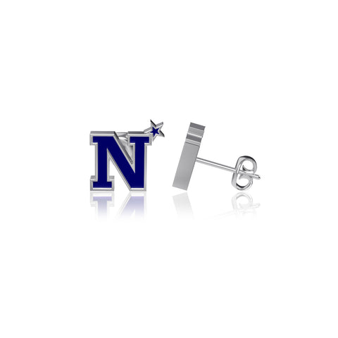 US Naval Academy Post Earrings - Enamel