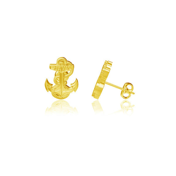 United States Naval Academy Stud Earrings - Gold