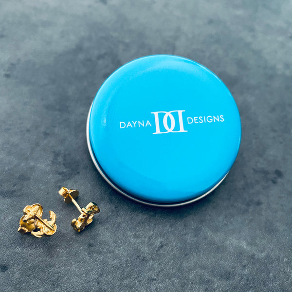 United States Naval Academy Stud Earrings - Gold