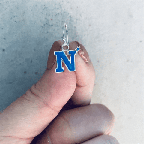 US Naval Academy Dangle Earrings - Enamel