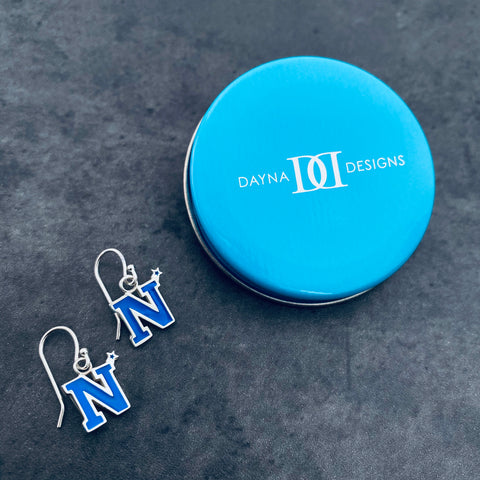 US Naval Academy Dangle Earrings - Enamel
