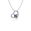 US Naval Academy Heart Necklace - Enamel