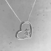 US Naval Academy Heart Necklace - Silver
