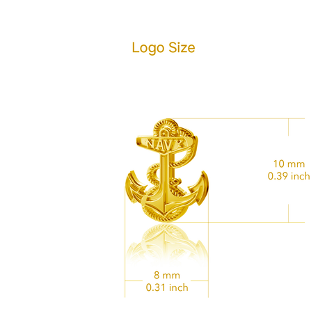 United States Naval Academy Stud Earrings - Gold