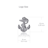 US Naval Academy Bracelet Charm - Silver