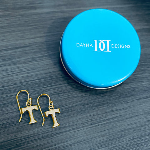 University of Tennessee Dangle Earrings - Gold