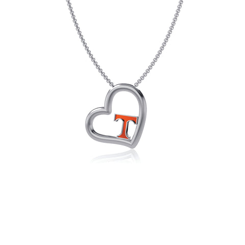 University of Tennessee Heart Pendant Necklace - Enamel