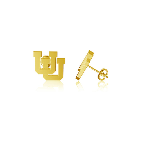 Utah Utes Post Earrings - Gold Plated