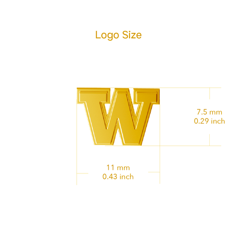 Washington Huskies Stud Earrings - Gold