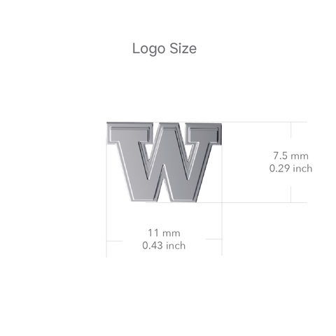 Washington Huskies Stud Earrings - Silver