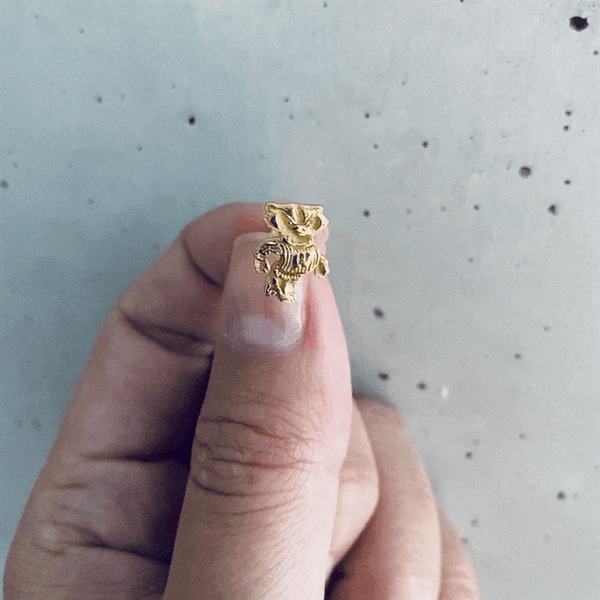 University of Wisconsin Stud Earrings - Gold