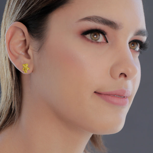 University of Wisconsin Stud Earrings - Gold