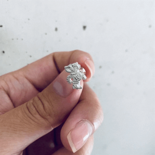 University of Wisconsin Stud Earrings - Silver
