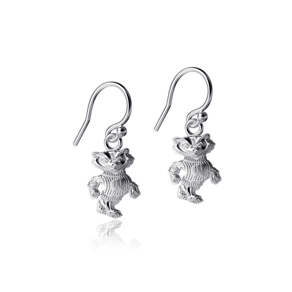 University of Wisconsin Dangle Earrings - Silver