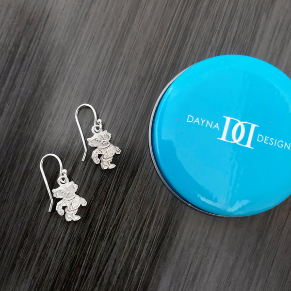 University of Wisconsin Dangle Earrings - Silver