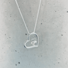 University of Wisconsin Heart Necklace - Silver