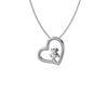 University of Wisconsin Heart Necklace - Silver