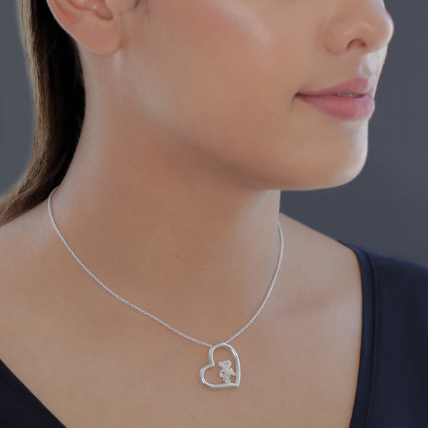 University of Wisconsin Heart Necklace - Silver