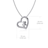 University of Wisconsin Heart Necklace - Silver