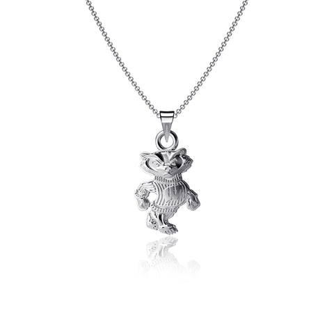 University of Wisconsin Pendant Necklace - Silver