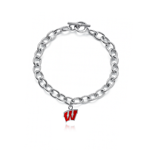 University of Wisconsin Link Bracelet - Enamel