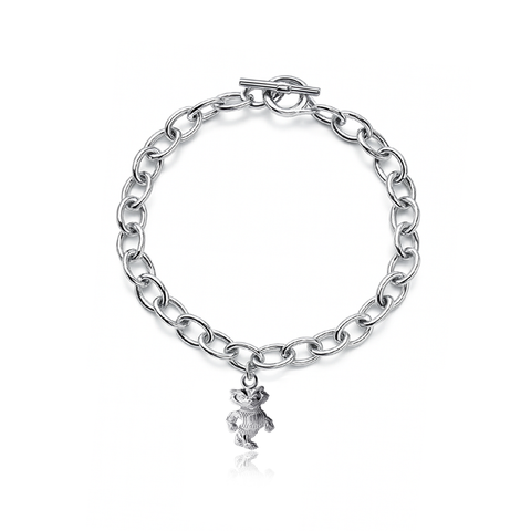 University of Wisconsin Link Bracelet - Silver