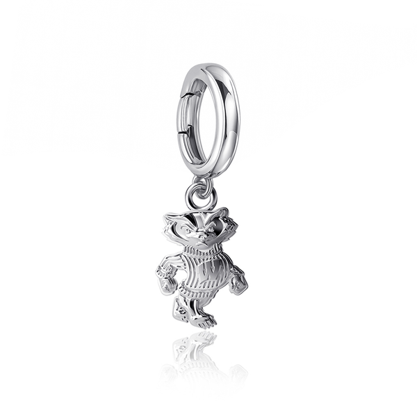 University of Wisconsin Bracelet Charm - Silver