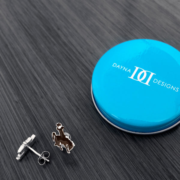 University of Wyoming Stud Earrings - Enamel