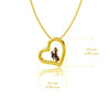 University of Wyoming Gold Heart Necklace